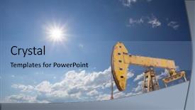  Presentation with oil industry - Amazing PPT layouts having nod - oil pump oil industry equipment backdrop and a  colored foreground