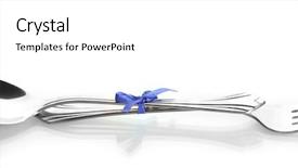  Presentation with spoon - PPT layouts featuring spongecake - delicious chocolate brownies on plate background and a  colored foreground.