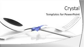 Presentation with spoon - PPT theme having nodes relations - spoon and fork isolated background and a  colored foreground