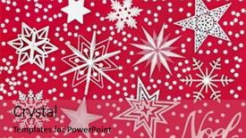  Presentation with red star - Slide deck featuring noel sign with sparkling star background and a red colored foreground