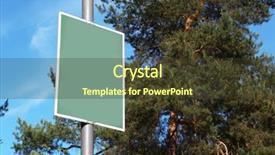  Presentation with green trees in park - PPT layouts featuring noice pollution city - blank board in green park background and a  colored foreground