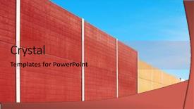  Presentation with noise - PPT theme enhanced with noise barrier wall background and a red colored foreground