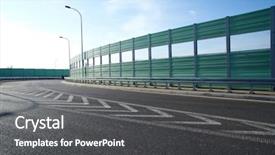  Presentation with noise - Colorful PPT theme enhanced with noise barrier wall backdrop and a dark gray colored foreground