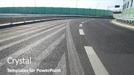  Presentation with occupational noise - PPT theme having noise barrier wall background and a gray colored foreground