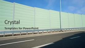  Presentation with sound - Theme with noise barrier wall background and a soft green colored foreground