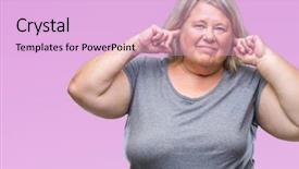  Presentation with deaf - Theme having noise of loud music deaf background and a lavender colored foreground