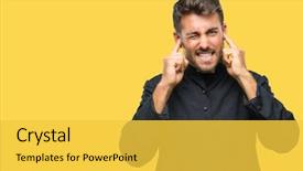  Presentation with christian church - Presentation theme enhanced with noise of loud music background and a  colored foreground