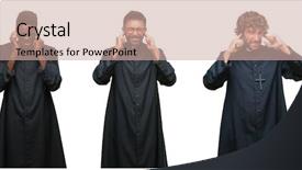  Presentation with christian church - PPT layouts enhanced with noise of loud music background and a soft green colored foreground