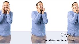  Presentation with noise and hearing - Cool new PPT theme with noise plugs ears to avoid backdrop and a light blue colored foreground