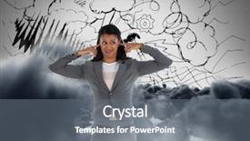  Presentation with noise - Slide deck featuring noise polution - digital composite of frustrated woman background and a gray colored foreground