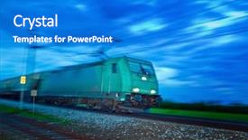  Presentation with train - Theme enhanced with noise polution - freight train travels background and a cobalt blue colored foreground