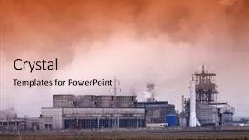  Presentation with smoke - PPT theme having noise polution - smoke coming out of old background and a lemonade colored foreground