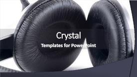  Presentation with noise vibration - Cool new presentation with noise vibration - black headphones over white background backdrop and a  colored foreground