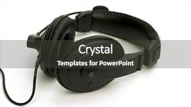  Presentation with noise vibration - Amazing slides having noise vibration - headphones isolated on white backdrop and a dark gray colored foreground