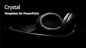  Presentation with noise vibration - Slides enhanced with noise vibration - headphones background and a black colored foreground