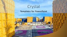  Presentation with camp - Presentation theme enhanced with nomad-camp-for-tourists background and a light blue colored foreground