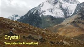  Presentation with ladakh - Slides enhanced with nomads-tent-zanskar-valley-ladakh background and a tawny brown colored foreground