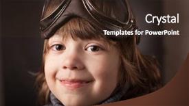  Presentation with big boy - Audience pleasing PPT layouts consisting of nomber one - boy dreaming glasses pilot backdrop and a wine colored foreground