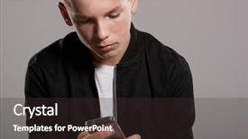  Presentation with teenage - Amazing presentation design having nomber one - white teenage boy using mobile backdrop and a tawny brown colored foreground