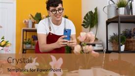  Presentation with non binary - PPT layouts enhanced with non-binary-man-florist-make background and a red colored foreground