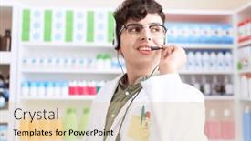  Presentation with non binary - Presentation having non-binary-man-pharmacist-having background and a lemonade colored foreground