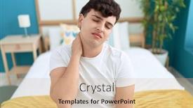  Presentation with cervical - PPT theme featuring non-binary-man-suffering background and a coral colored foreground