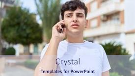  Presentation with non binary - PPT theme consisting of non-binary-man-talking background and a sky blue colored foreground