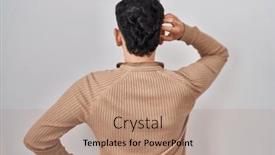  Presentation with non binary - PPT layouts enhanced with non-binary-person-standing-over background and a coral colored foreground