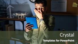  Presentation with non binary - Presentation having non-binary-person-using-touchpad background and a tawny brown colored foreground