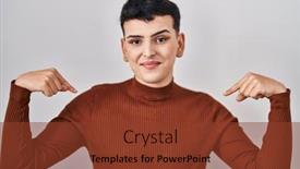  Presentation with non binary - Theme having non-binary-person-wearing-make background and a tawny brown colored foreground