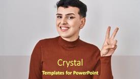  Presentation with non binary - PPT theme enhanced with non-binary-person-wearing-make background and a tawny brown colored foreground