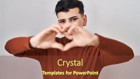  Presentation with heart love - PPT theme enhanced with non-binary-person-wearing-make background and a tawny brown colored foreground