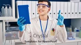  Presentation with non binary - Presentation featuring non-binary-person-working background and a light gray colored foreground