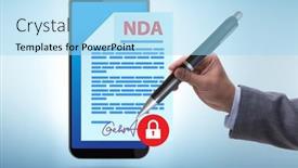  Presentation with commercial - Theme featuring non-disclosure-agreement-commercial-concept background and a light blue colored foreground