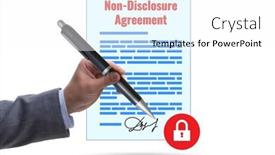  Presentation with commercial - Presentation theme consisting of non-disclosure-agreement-commercial-concept background and a white colored foreground