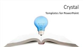  Presentation with magic book - Colorful PPT theme enhanced with non fiction books - blank magic book with reading backdrop and a white colored foreground