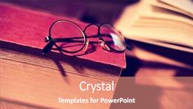  Presentation with fiction - Colorful slide deck enhanced with non fiction books - closeup of a pair backdrop and a coral colored foreground