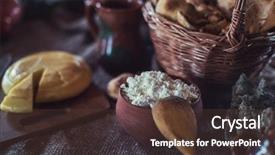  Presentation with germany food rustic - Slides featuring non gmo - organic domestic food cheese cottage background and a tawny brown colored foreground