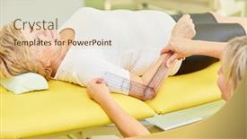  Presentation with measuring - Amazing PPT theme having non-medical-practitioner-measuring backdrop and a soft green colored foreground