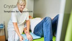  Presentation with magnetic field - Beautiful slides featuring non-medical-practitioner-treats-patient backdrop and a light gray colored foreground