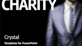  Presentation with non profit - Beautiful theme featuring non profit - charity written on a board backdrop and a  colored foreground