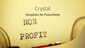  Presentation with non profit - Slide set having non-profit-text-written and a blonde colored foreground