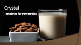  Presentation with almond milk - Cool new presentation design with almonds and a glass backdrop and a black colored foreground