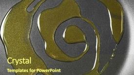  Presentation with oil - Audience pleasing presentation design consisting of fliud gold - pan with oil closeup backdrop and a tawny brown colored foreground