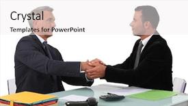  Presentation with verbal - Presentation having non verbal communication - business handshake background and a white colored foreground