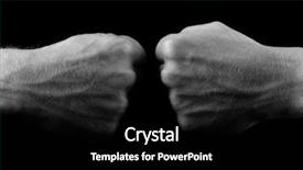  Presentation with verbal - Slides having non verbal communication - clenched tense fists background and a black colored foreground
