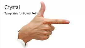  Presentation with verbal - Presentation theme with non verbal communication - hand showing sign background and a white colored foreground
