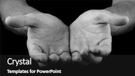  Presentation with verbal - PPT layouts featuring non verbal communication - male outstretched arms background and a dark gray colored foreground