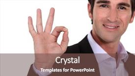  Presentation with verbal - Audience pleasing slides consisting of non verbal communication - man giving the a-ok hand backdrop and a tawny brown colored foreground