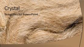  Presentation with paper making - Presentation theme consisting of non woven fabric - raw flax as it is background and a coral colored foreground